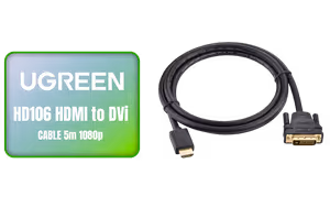 ugreen-hd106-hdmi-to-dvi-1-5m-1080p-60hz-cable - Image 1