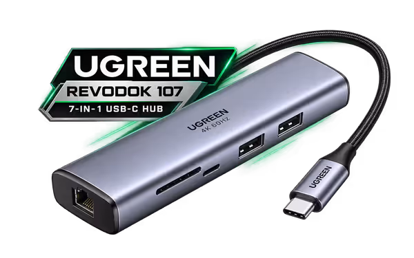 UGREEN Revodok 107 7-in-1 USB-C Hub, 4K HDMI & Ethernet - image 1 UGREEN Revodok 107 7-in-1 USB-C Hub, 4K HDMI & Ethernet - image 1
