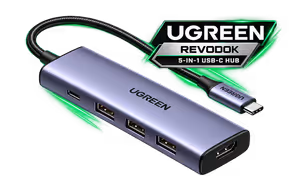 UGREEN Revodok 5-in-1 USB-C Hub, 3x USB-A 3.0 & 4K HDMI - image 1