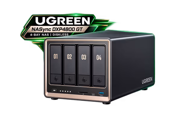 UGREEN NASync DXP4800 GT 4-Bay NAS, Dual 10GbE, Ryzen - image 1 UGREEN NASync DXP4800 GT 4-Bay NAS, Dual 10GbE, Ryzen - image 1