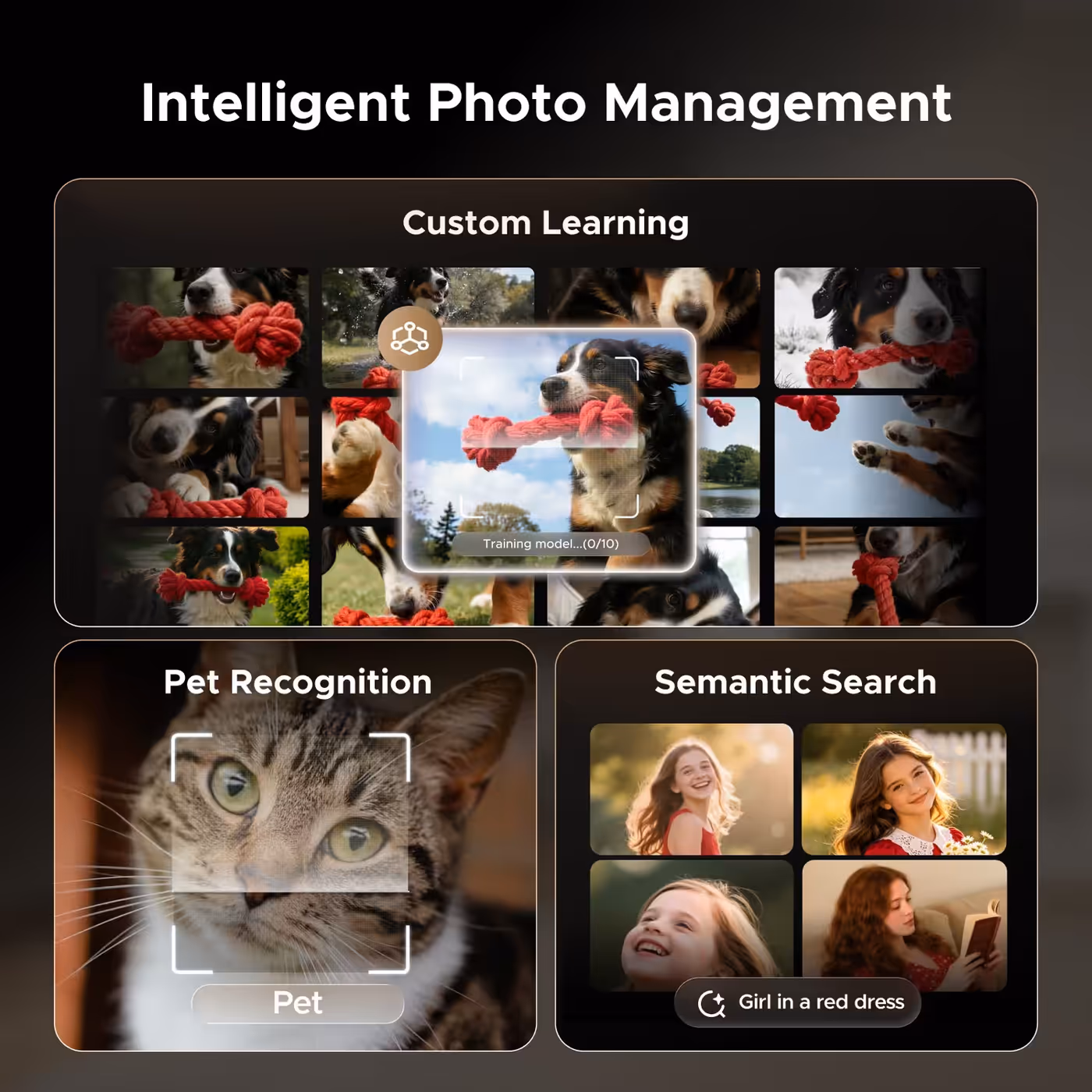 UGREEN AI Album sorting photos by pets and semantic search