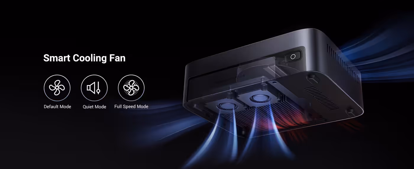 Compact chassis of the UGREEN NASync DXP480T Plus alongside a laptop
