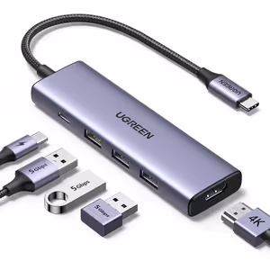 UGREEN Revodok 5-in-1 USB-C Hub, 3x USB-A 3.0 & 4K HDMI - image 4