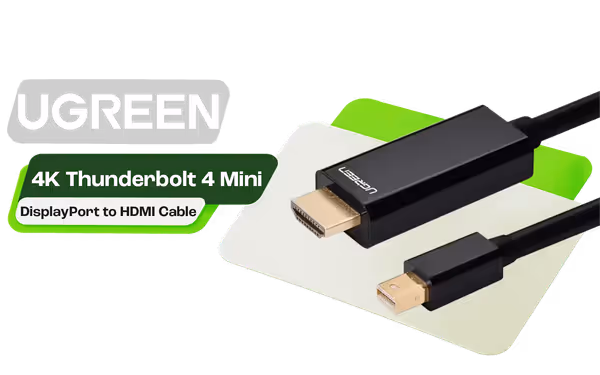 UGREEN Thunderbolt MiniDP to HDMI Cable 4K 30Hz Audio - image 1 UGREEN Thunderbolt MiniDP to HDMI Cable 4K 30Hz Audio - image 1