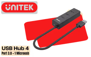 UNITEK Y-3089 4-Port USB 3.0 Hub – SuperSpeed Splitter - image 1