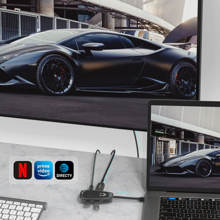 4K HDMI Output of UNITEK uHUB Q4+ 4-in-1 USB-C Hub