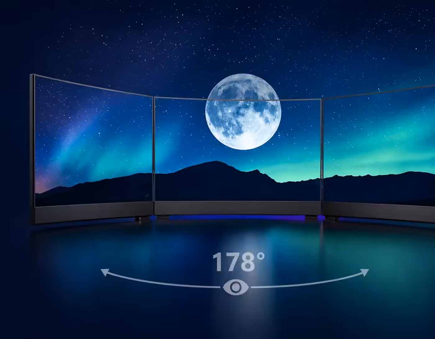178-degree wide viewing angle providing consistent color and sharp visuals