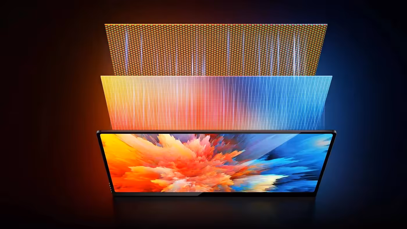 Side profile of ultra-thin 3.5mm portable OLED monitor