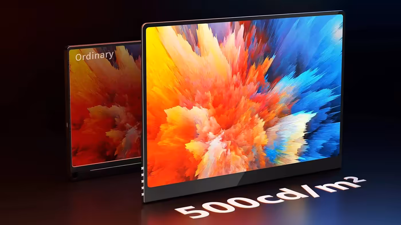 Monitor display showing vivid details in high-brightness setting