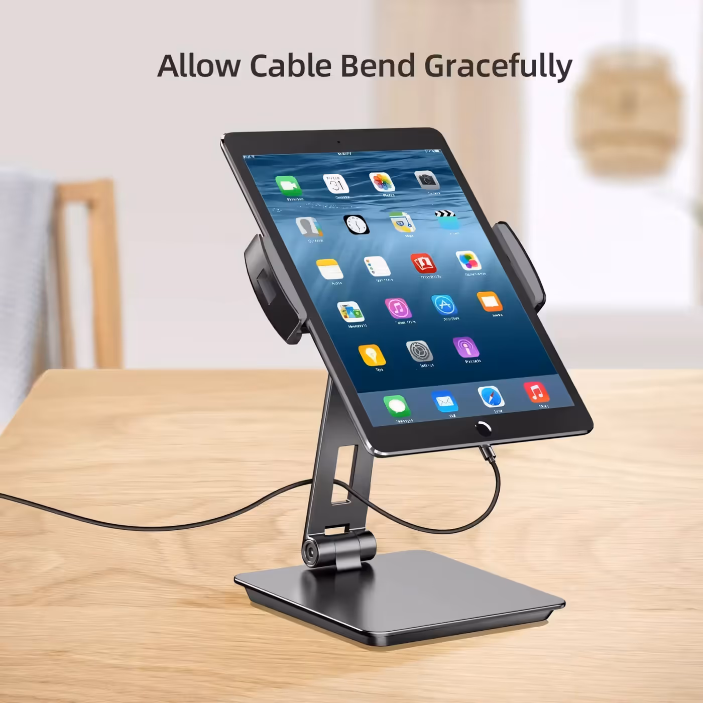UStand rotating a portable monitor from landscape into portrait orientation