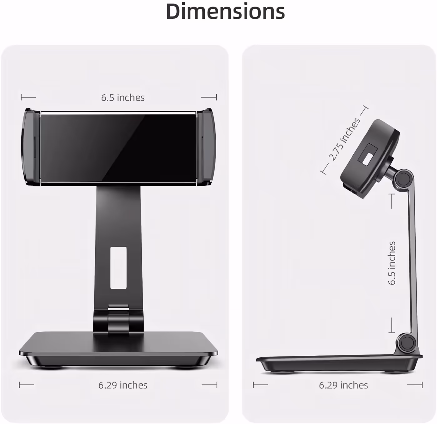 Anti-slip rubber pads and weighted base of the UPERFECT UStand
