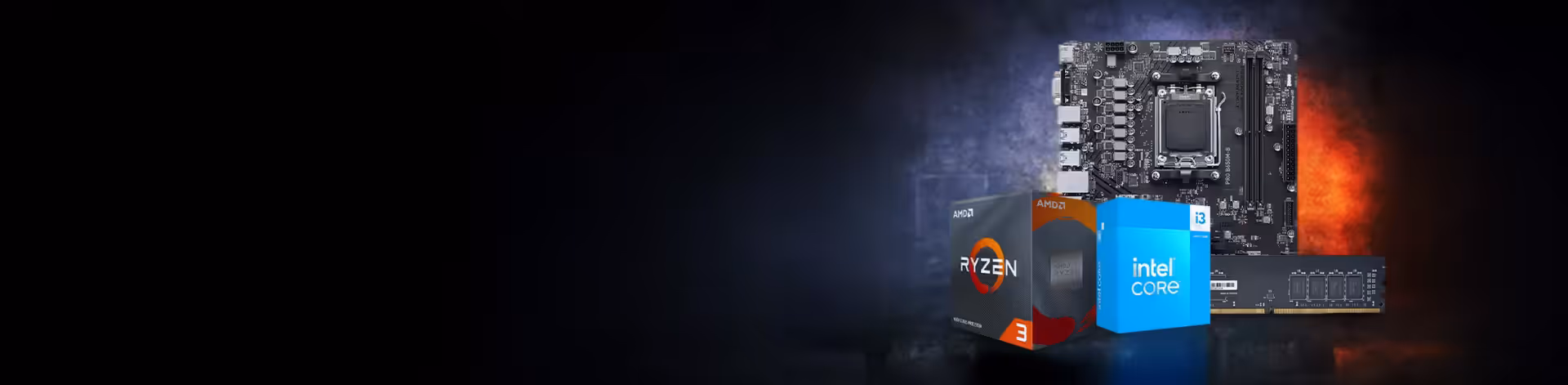 CPU, motherboard and DDR5 RAM combo upgrade kit for a PC build