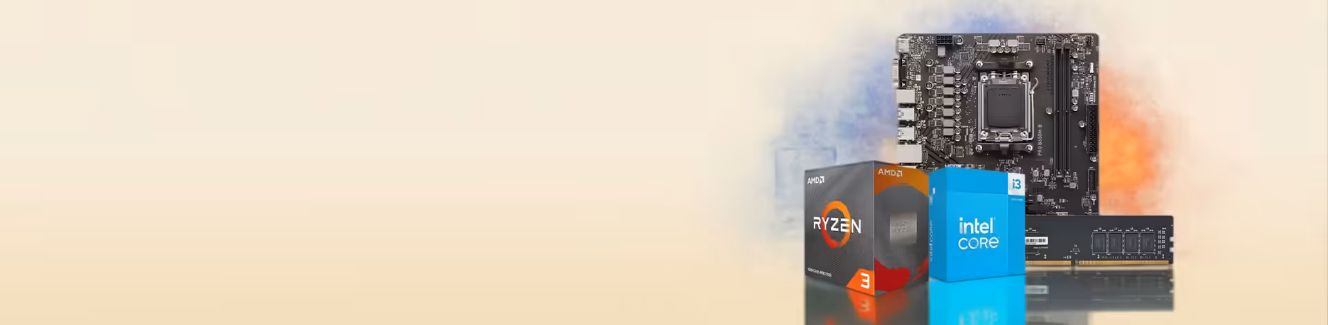 CPU, motherboard and DDR5 RAM combo upgrade kit for a PC build