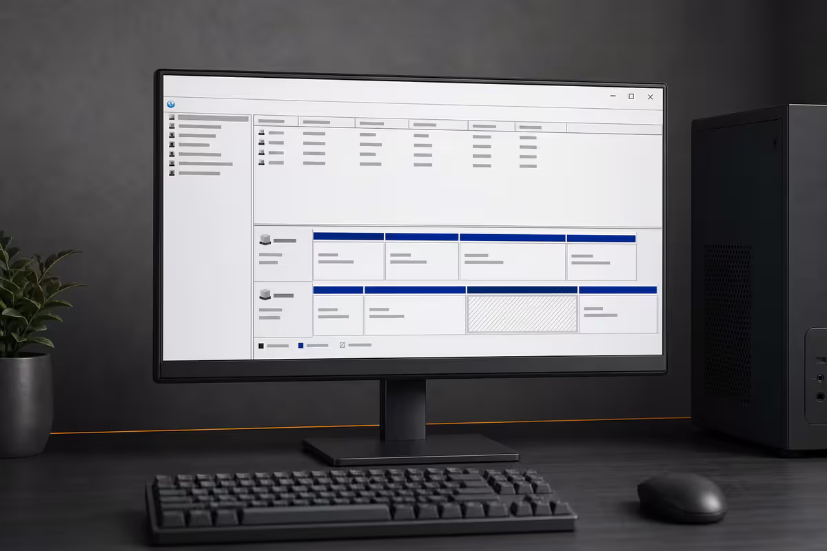 Use Disk Management Windows