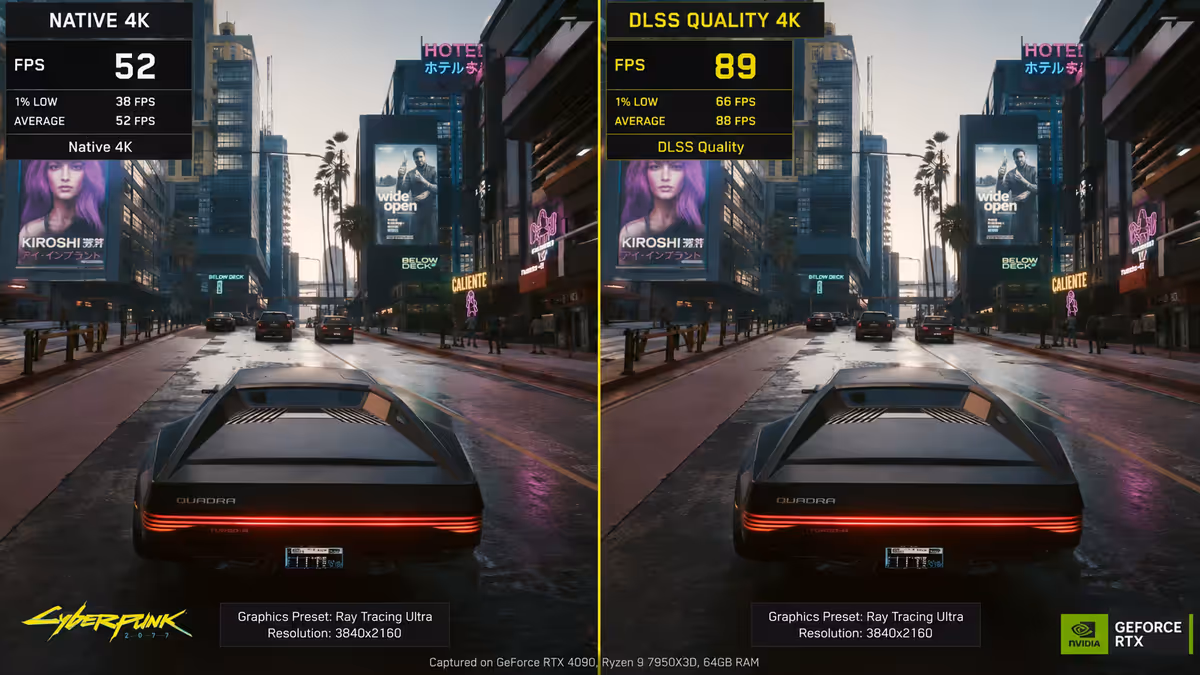 FSR 3 vs DLSS 3 side-by-side comparison