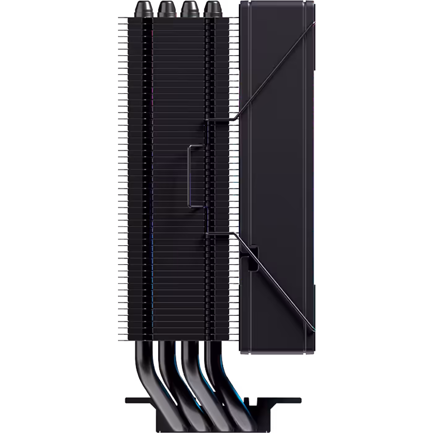 Side profile view of the VENTUS V50 single tower air CPU heatsink cooler design