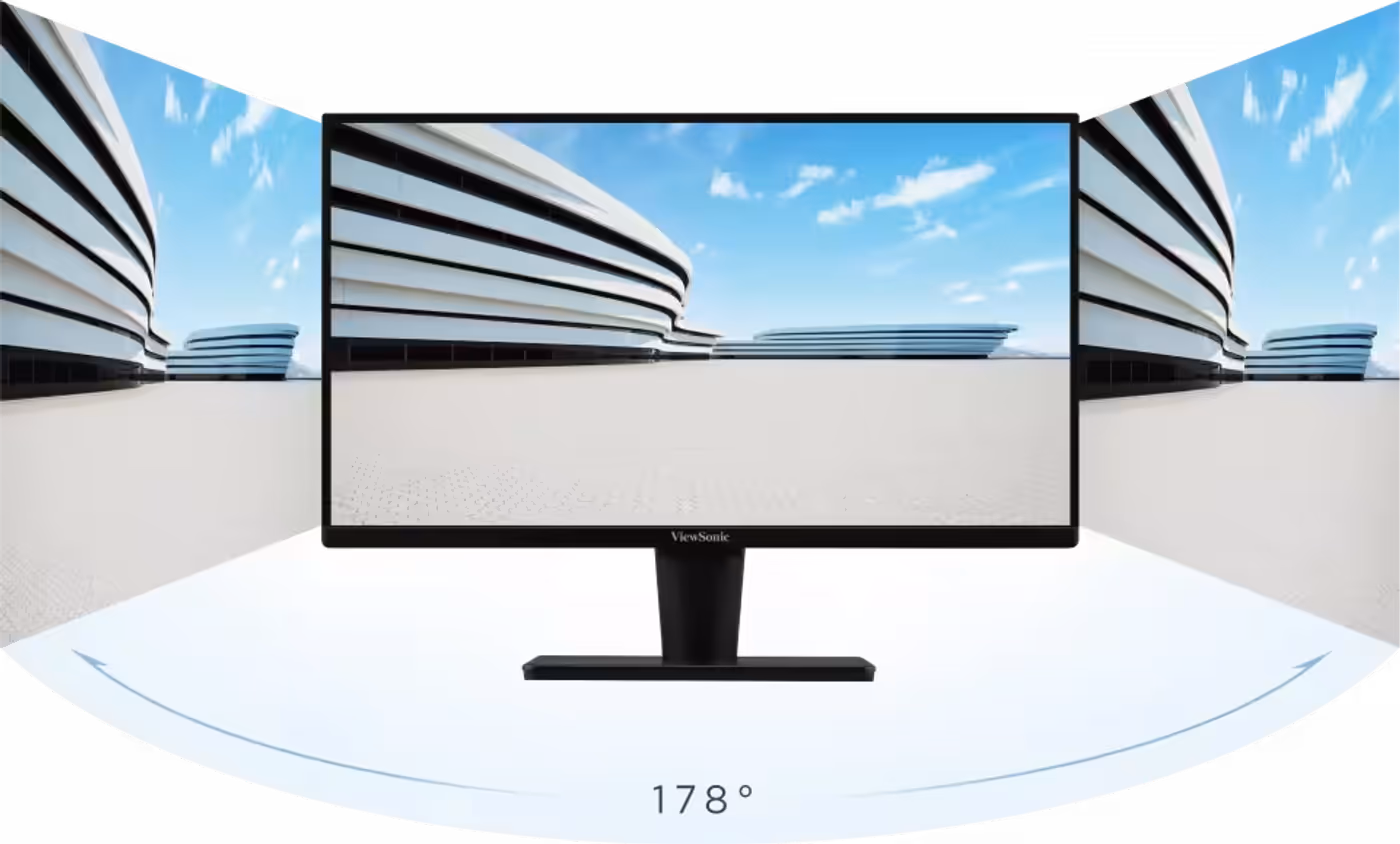 SuperClear® IPS monitor displaying consistent image quality at wide viewing angles