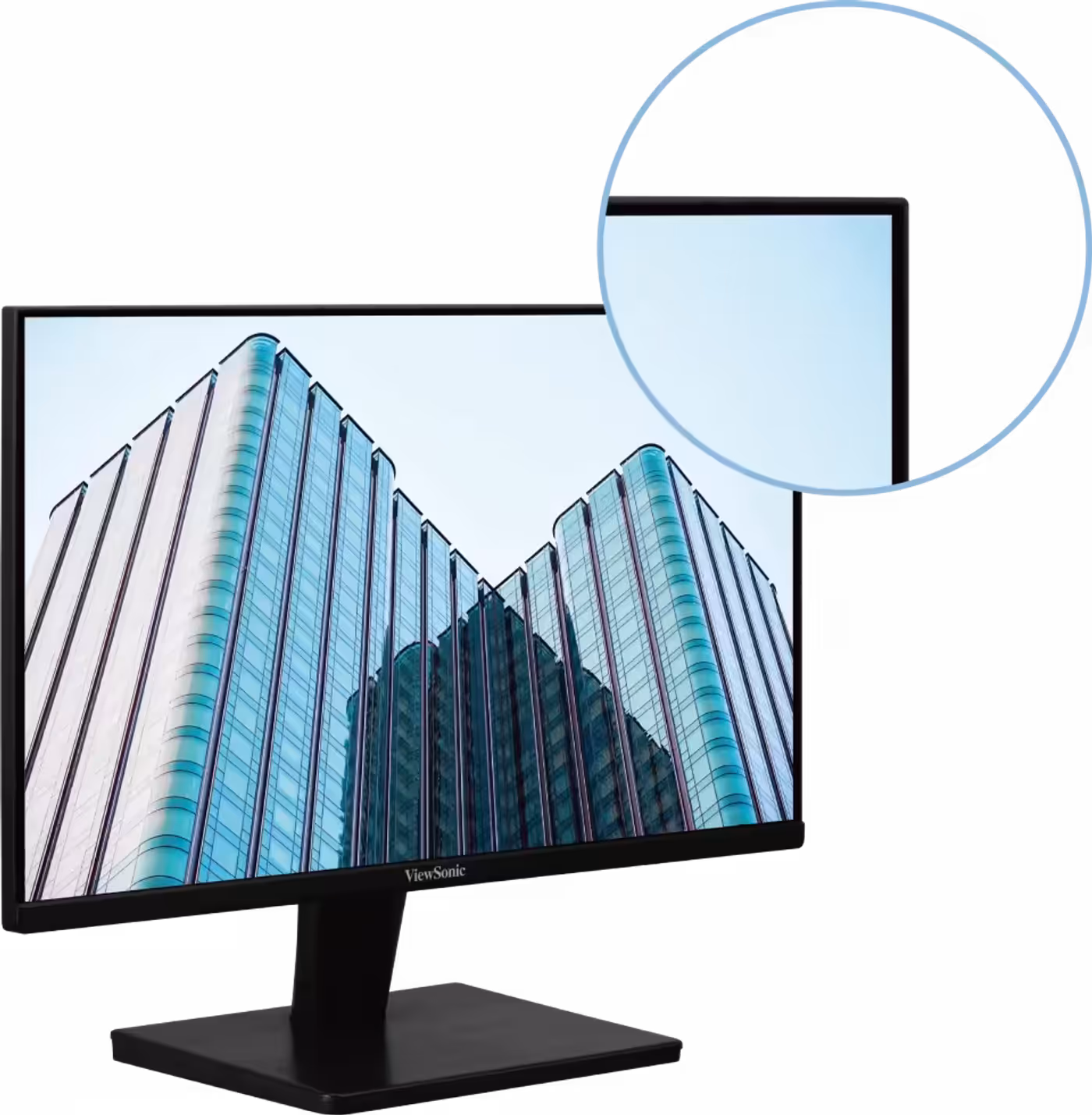 Sleek three-sided borderless monitor design for seamless multi-display setups