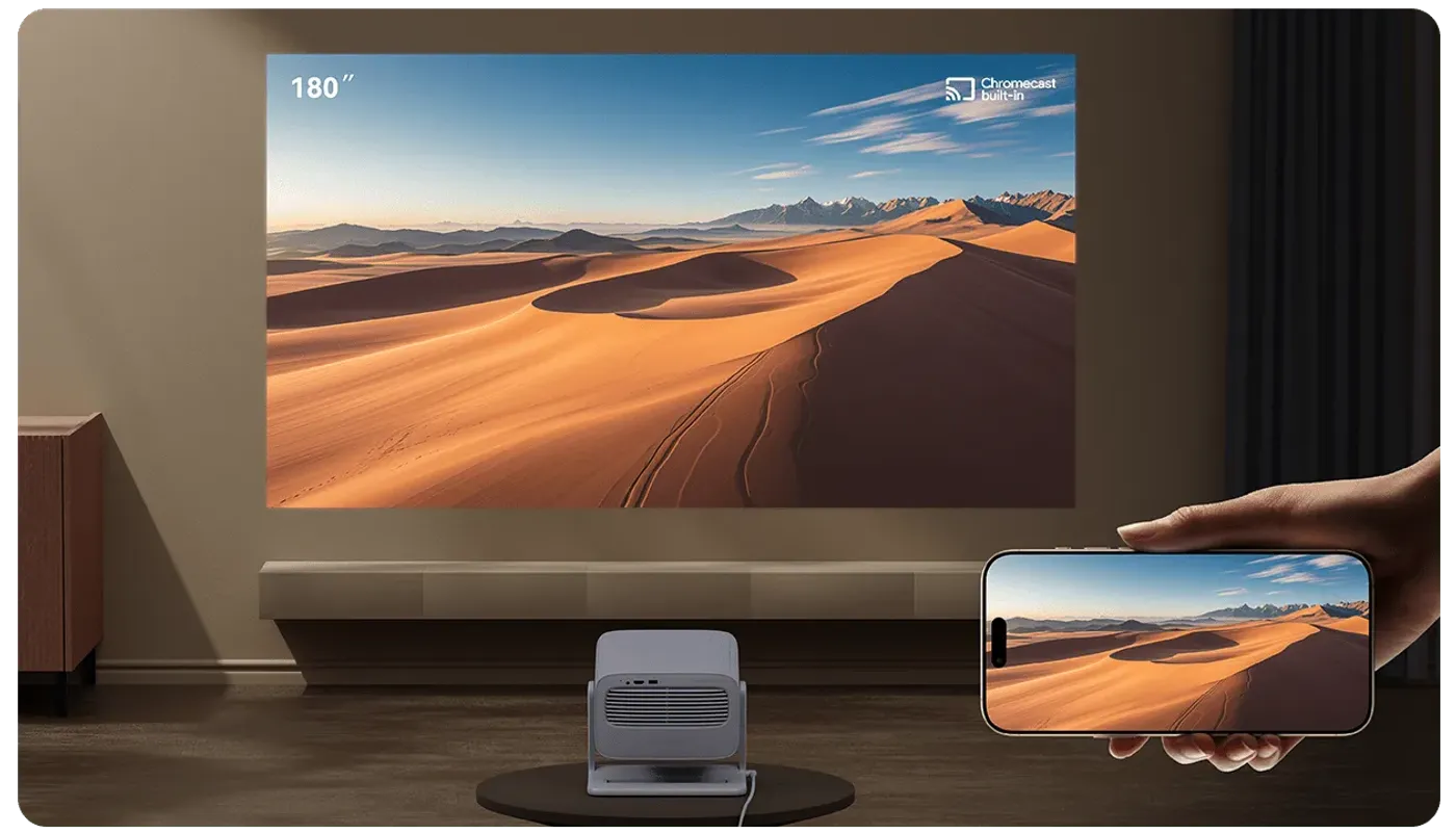 Built-in Chromecast enabling wireless streaming from multiple devices