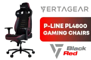 Vertagear PL4800 P-Line Gaming Chair — 163KG Limit, Black/Red - image 1