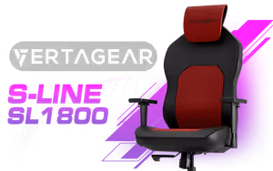 Vertagear SL1800 Office Gaming Chair Black Red - Image 1