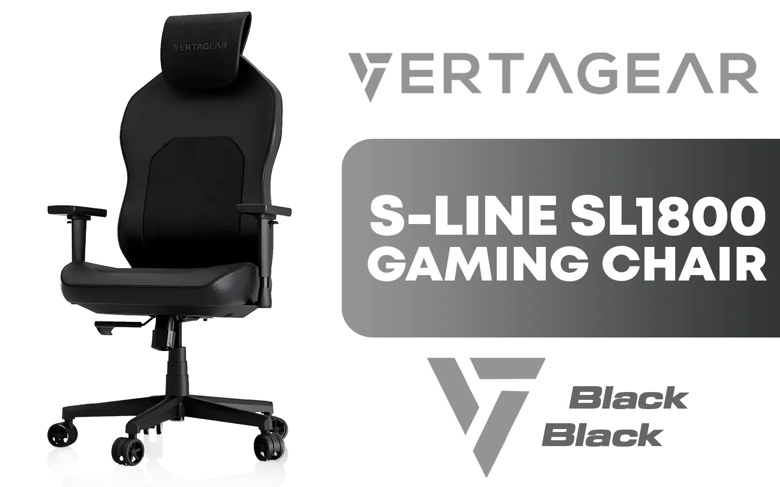 Vertagear Racing Series S-Line SL1800 Office Gaming Chair - Black / VG-SL1800_BK