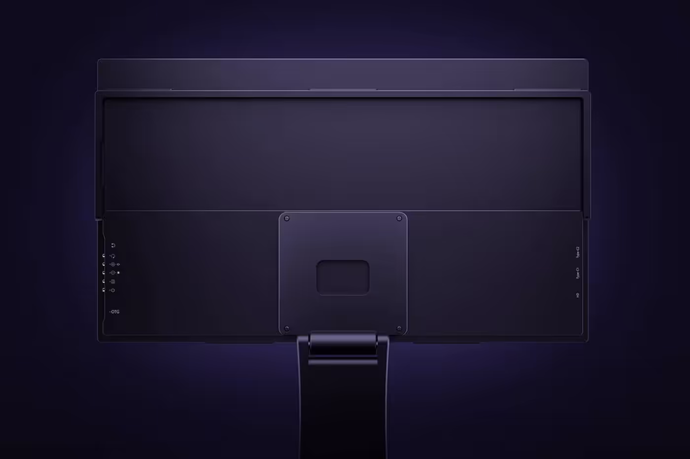 Rear view of the monitor demonstrating VESA mount compatibility for flexible installation