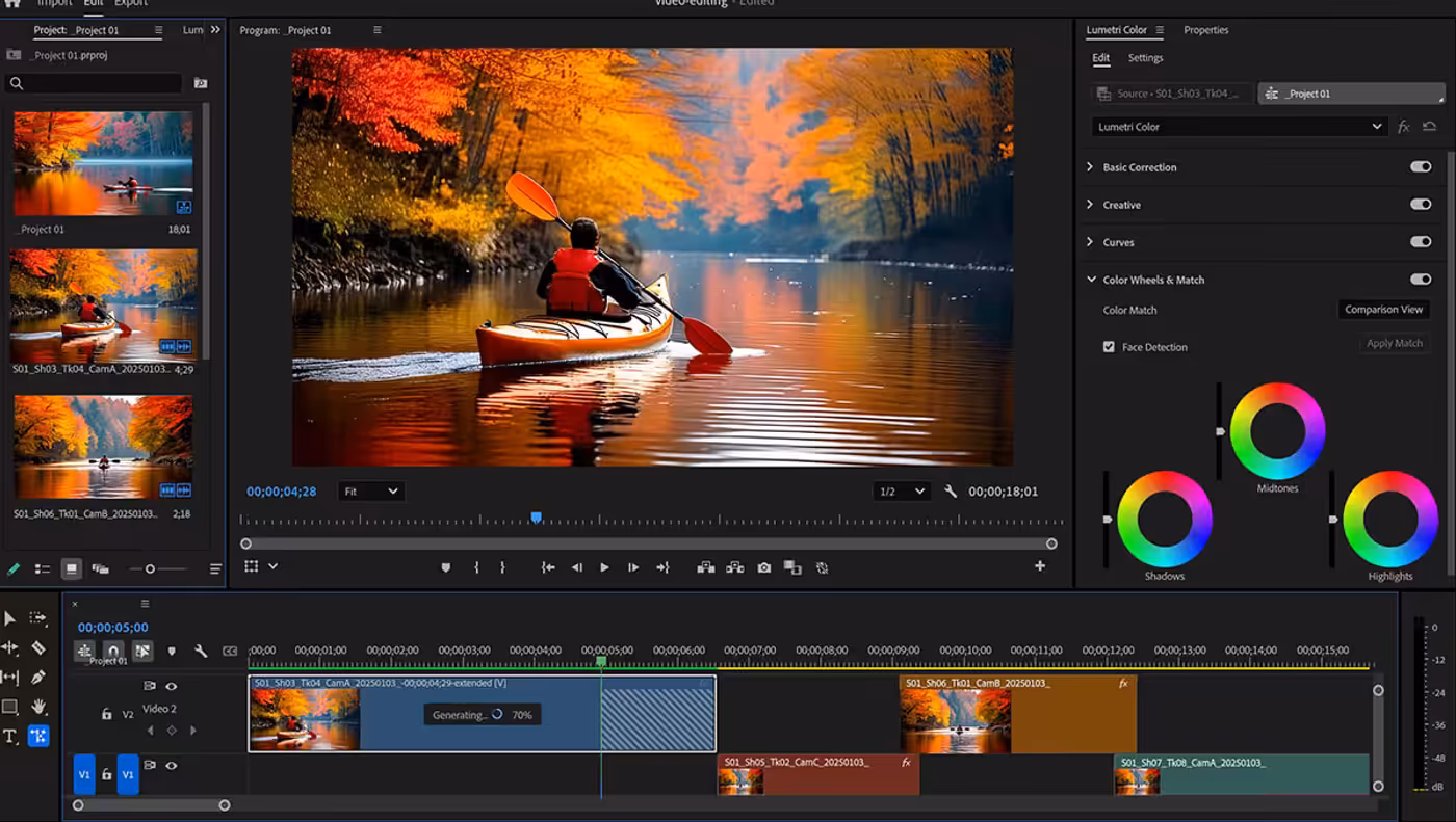 Video editing software interface utilizing ninth-gen NVIDIA NVENC for fast rendering and exports