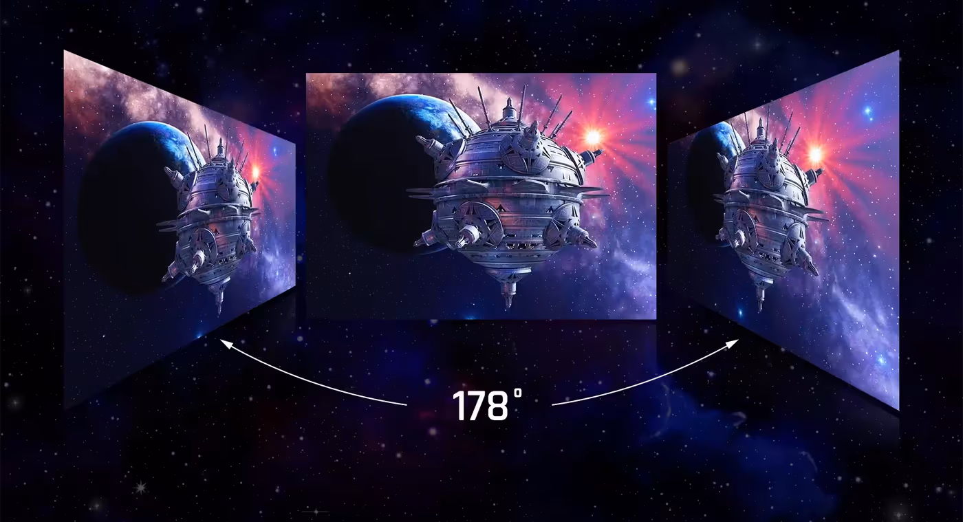 XG2409A monitor displaying vibrant colors with SuperClear IPS technology