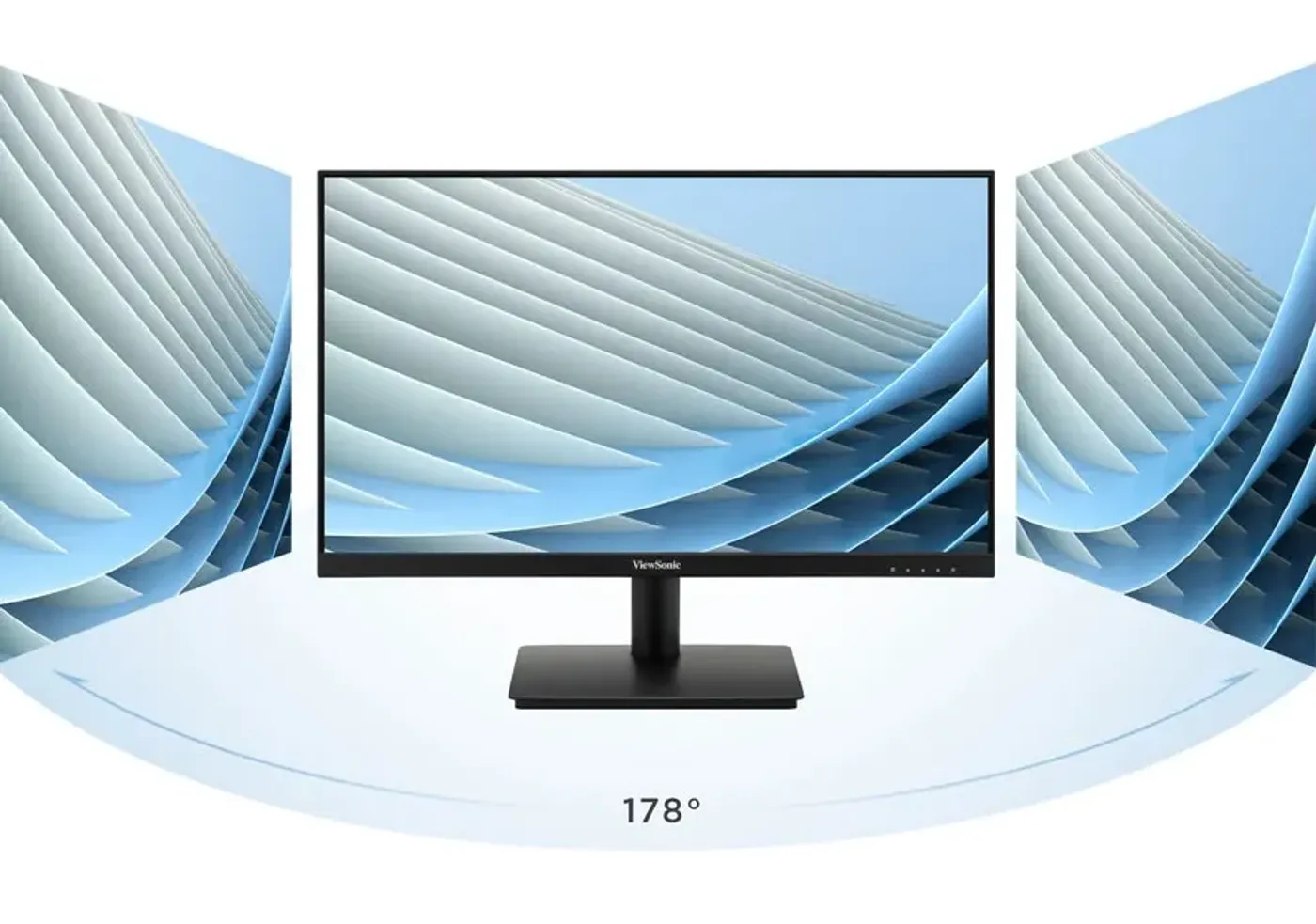 ViewSonic Full HD IPS monitor showing consistent colour across wide viewing angles