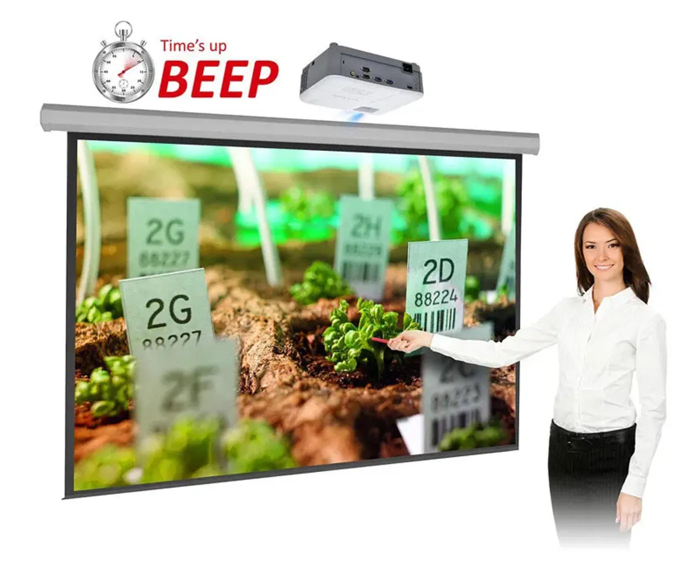 On-screen presentation timer to help manage meeting and lecture time
