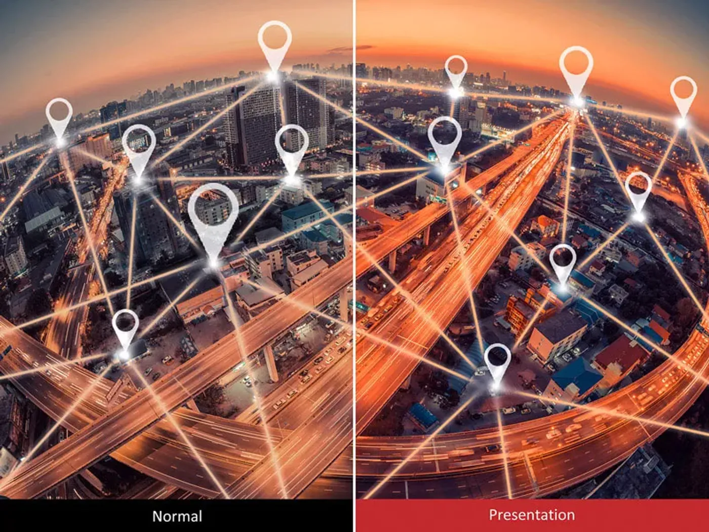 Five preset viewing modes for optimized image quality in various environments