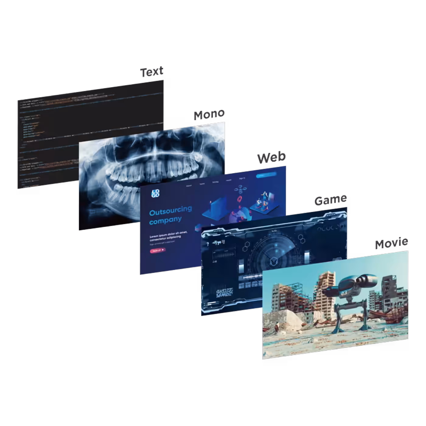 ViewSonic ViewMode presets shown as Text, Mono, Web, Game and Movie screens