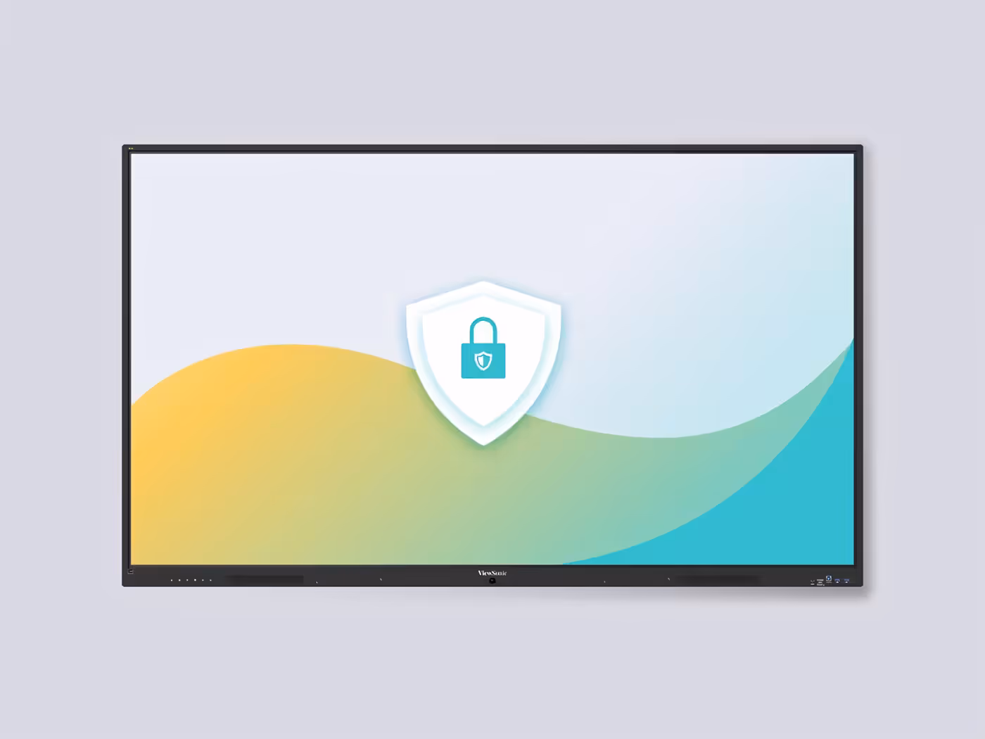 Display showing advanced security features like data encryption and authentication