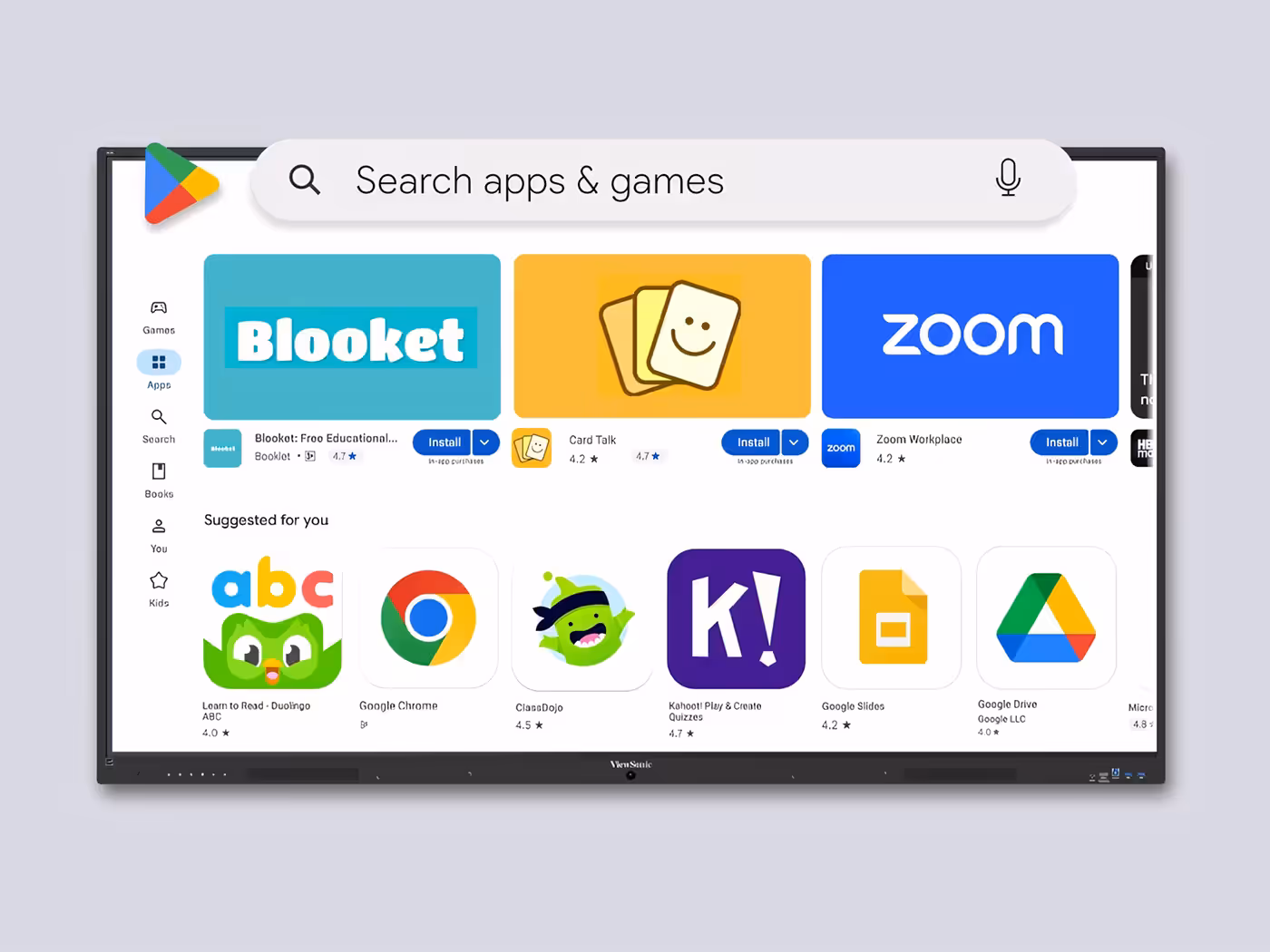 Google Play Store integration for educational apps and document management