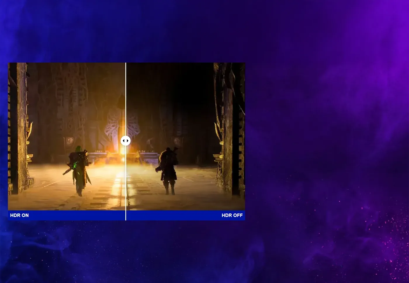 HDR10 content displayed on the VX2779A-HD-PRO with strong contrast between light and dark areas