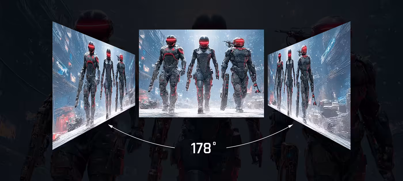 Monitor display with SuperClear IPS technology for vibrant color accuracy