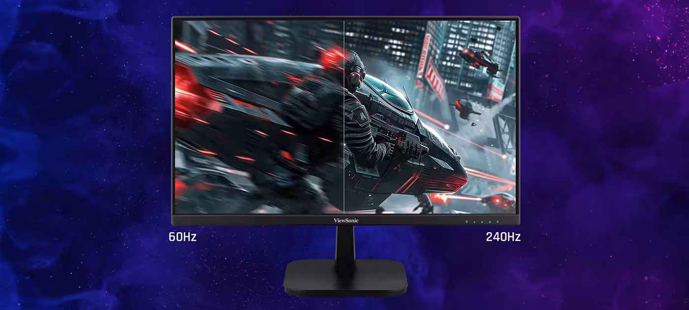 Display showcasing smooth visual performance with 240Hz refresh rate