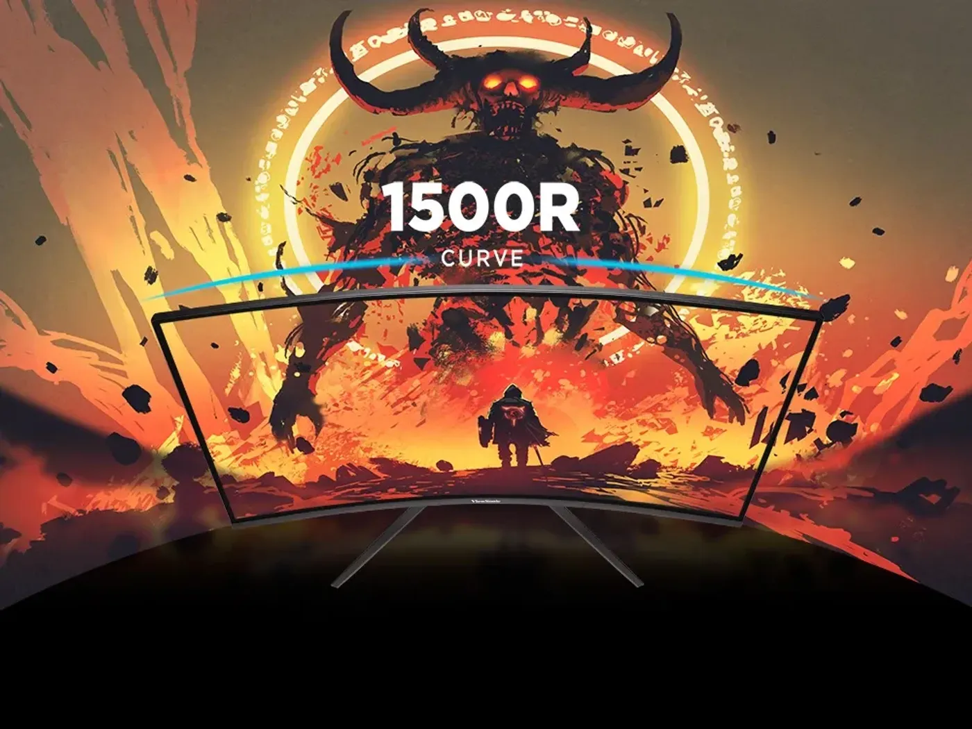 32-inch curved ViewSonic VX3219-PC-MHD monitor providing immersive 1500R curvature experience
