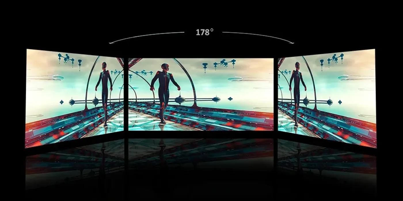 ViewSonic VX3219-PC-MHD SuperClear VA panel showing consistent colors across 178-degree angles
