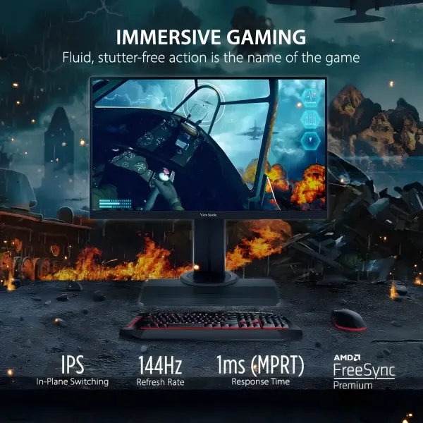 ViewSonic XG2405 Gaming Monitor - Height Adjustable 24 Full HD