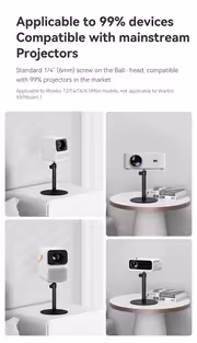 WANBO Round Desk Projector Mount — 360° Adjustable, 5kg Capacity - image 5