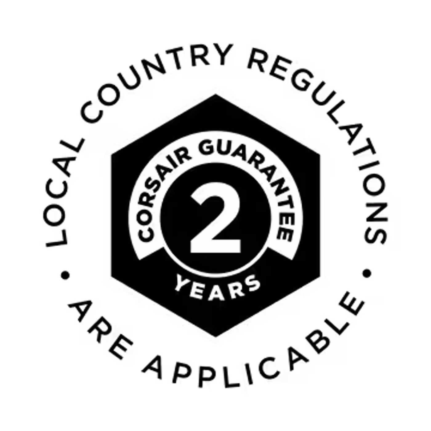 Two-year warranty coverage for the CORSAIR 9000D case