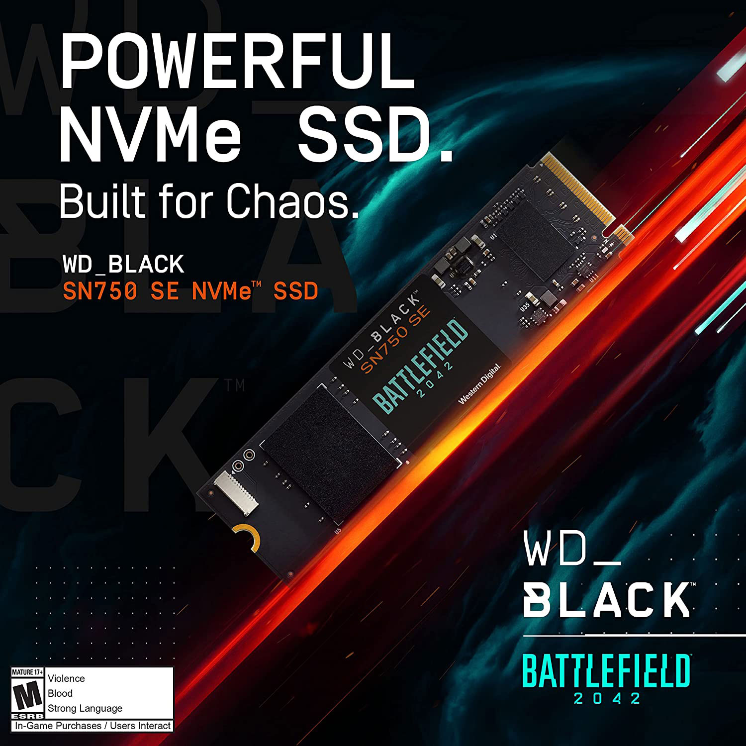 1TB Gen4 WD SE top NVMe SSD w/ Battlefield 2042