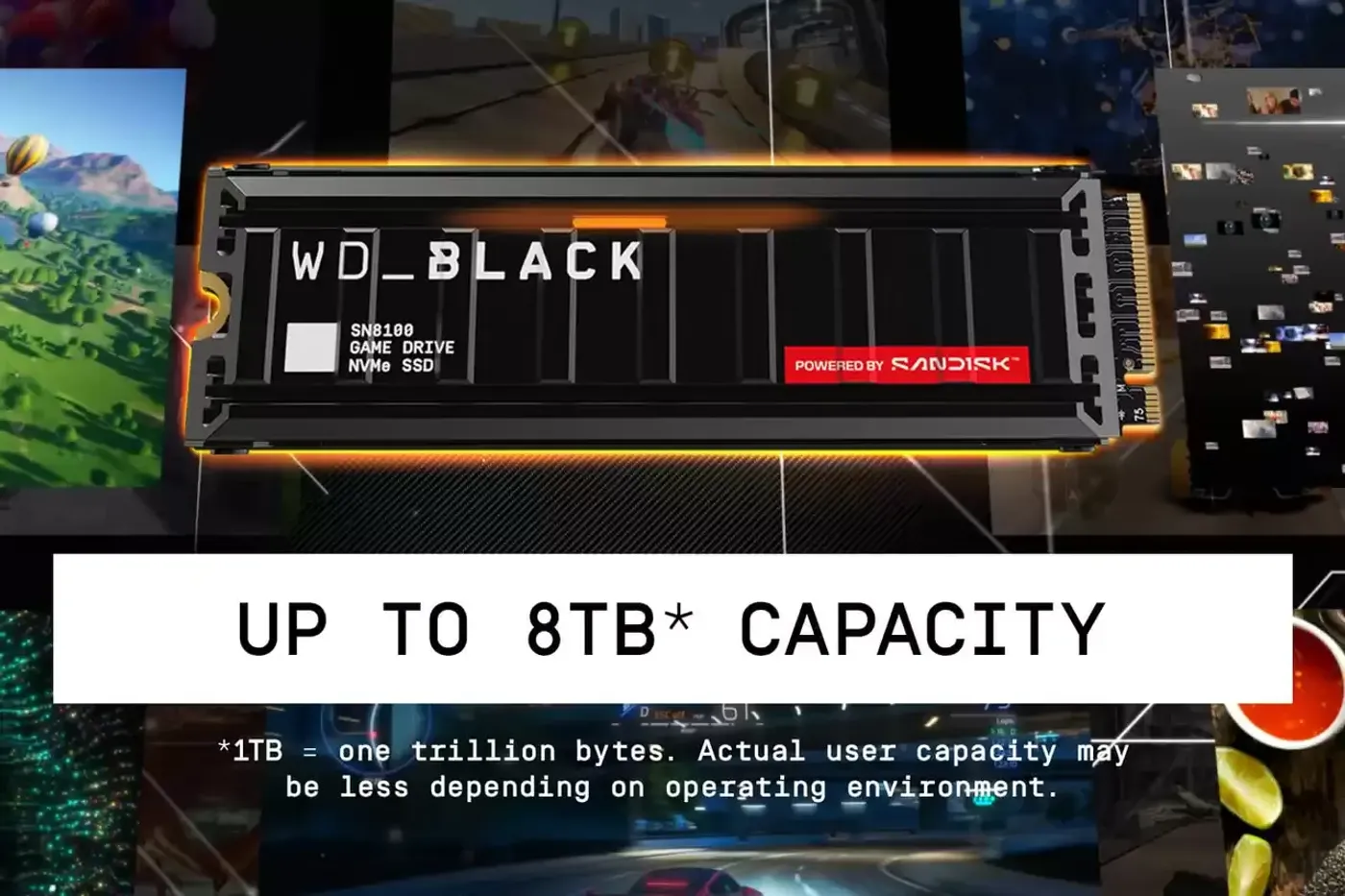 4TB capacity SSD storage icon for gaming and professional use