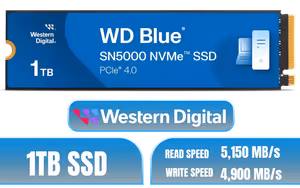 WD Blue SN5000 1TB M2 NVMe SSD - Image 1