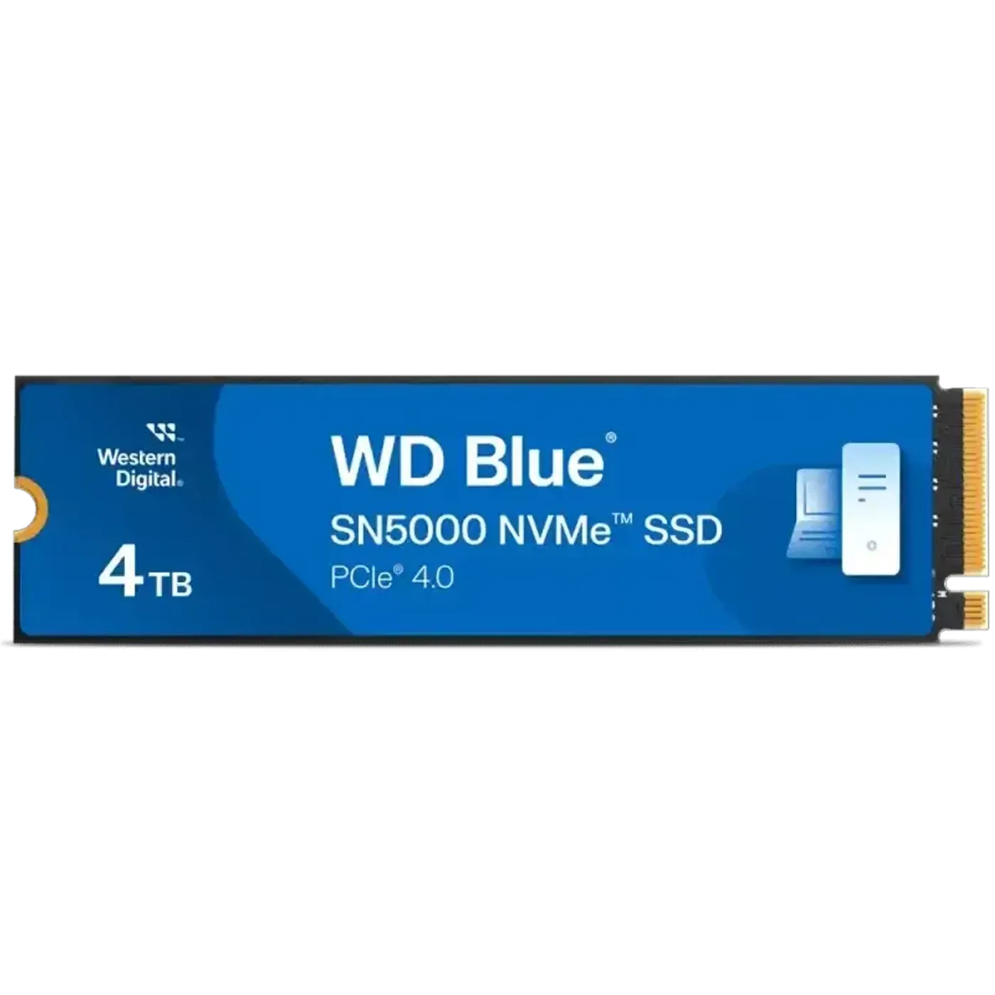 WD Blue SN5000 4TB M.2 2280 NVMe SSD shown from above
