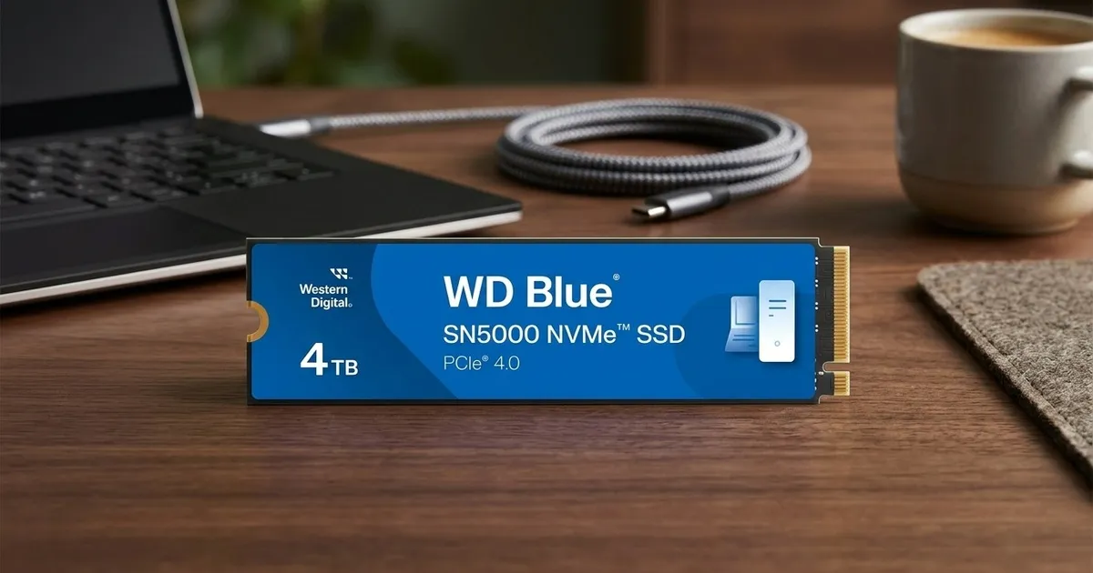 Western Digital WD Blue SN5000 4TB NVMe SSD PCIe Gen4 | Evetech
