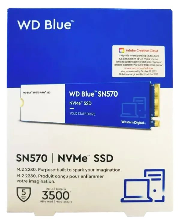 WD Blue SN570 500GB NVMe Internal SSD - High-Speed Storage