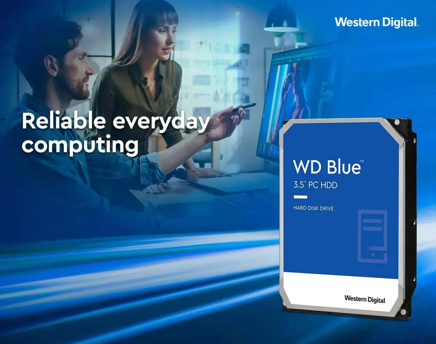 Western Digital Blue WD20EZRZ 2TB HDD — SATA 6Gb/s, 256MB Cache